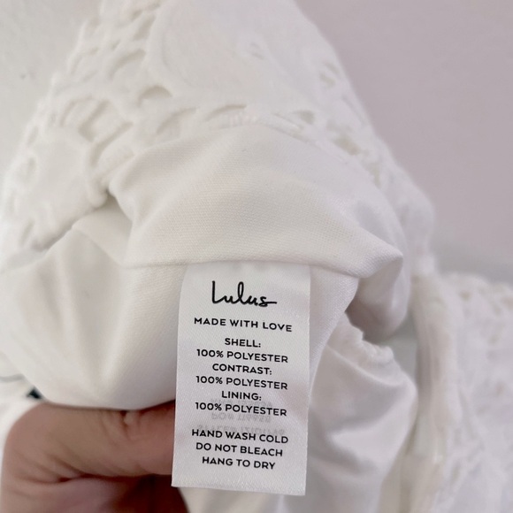 Lulus My Heart Is Yours White Lace-Up Crochet Two Piece Jumpsuit Size XS NWT - Picture 14 of 14